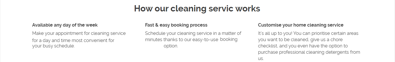 How our cleaning services works